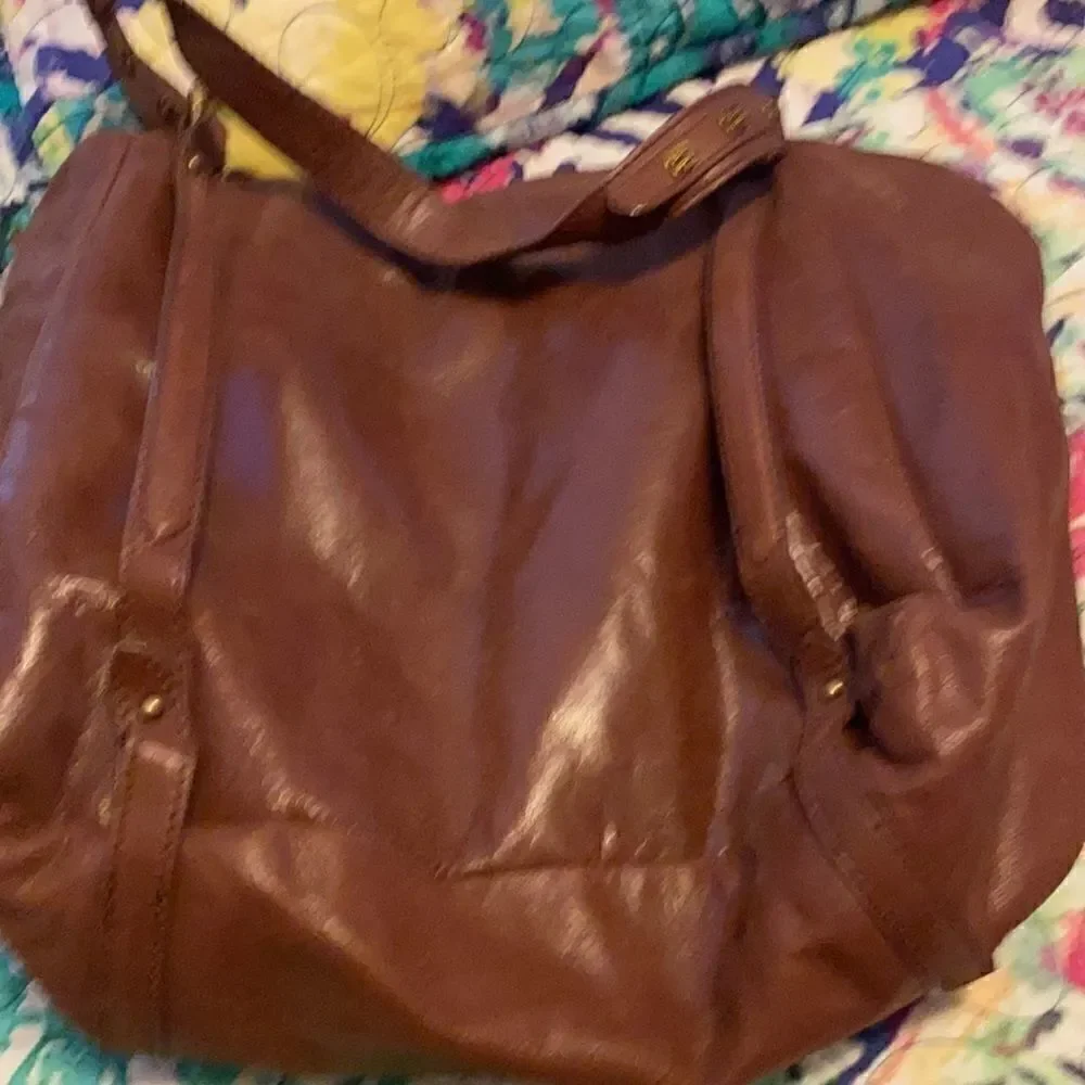 Brown leather bag    - Picture 4 of 14